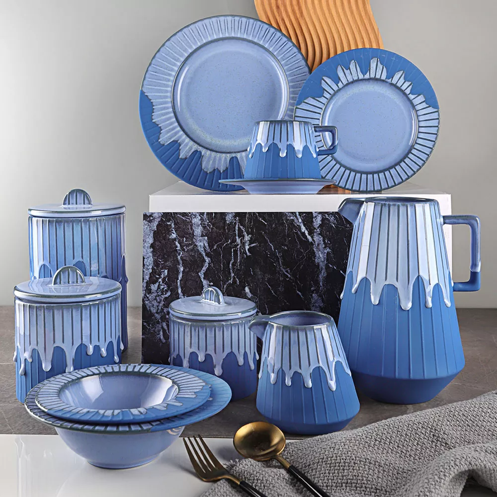 Set Mangkuk Keramik Irama Biru