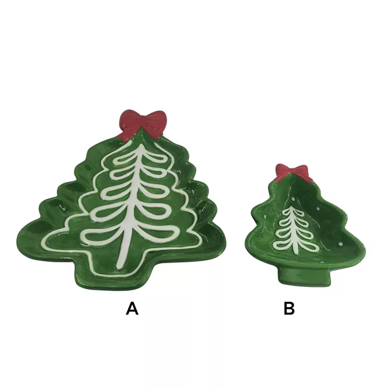 Natal Tree Plate Hand Painted Holiday Gift Natal Tree Plate Hand Painted Holiday Gift