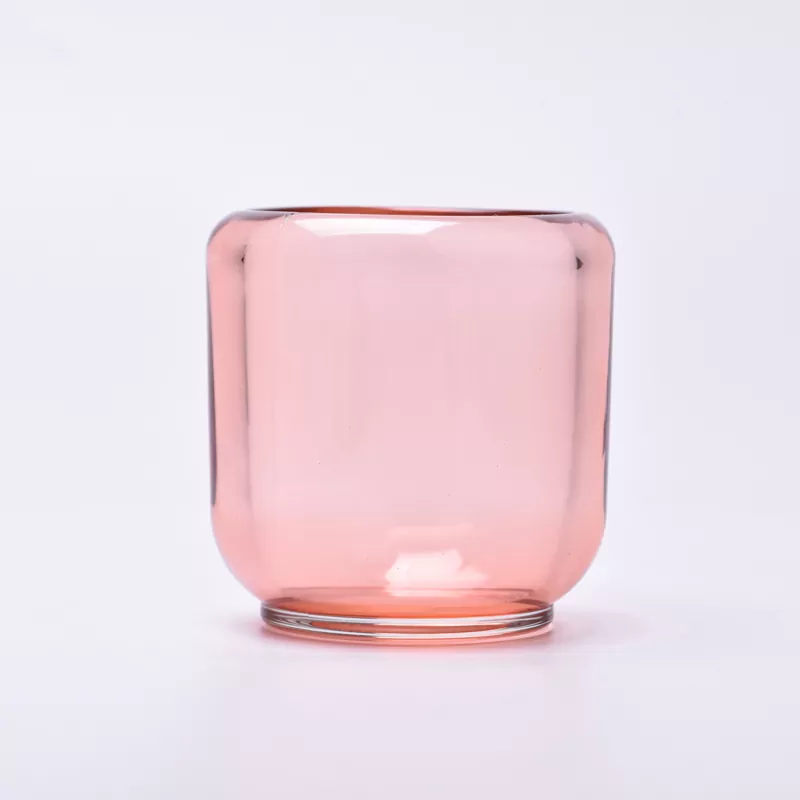 Coloured Glass Candle Holder