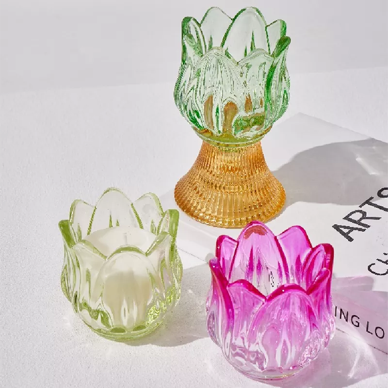 Colored Merveilles Florales Kaca Candlestick