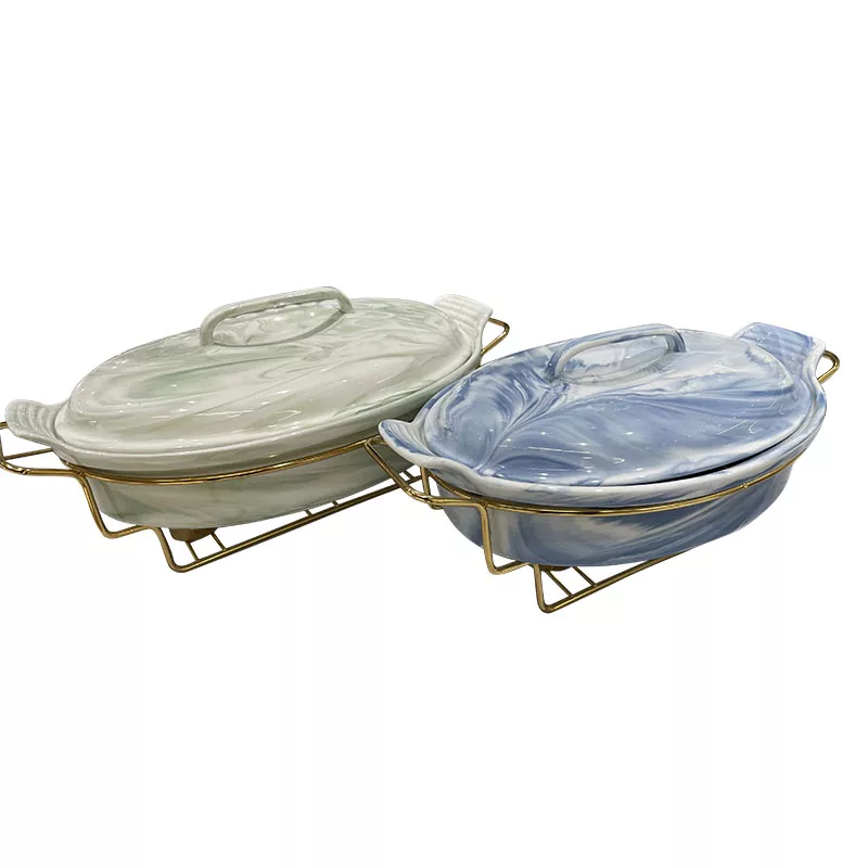 Plate Keramik Marbling Elegan