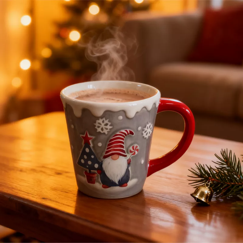 Mug Keramik Elf Natal Lucu