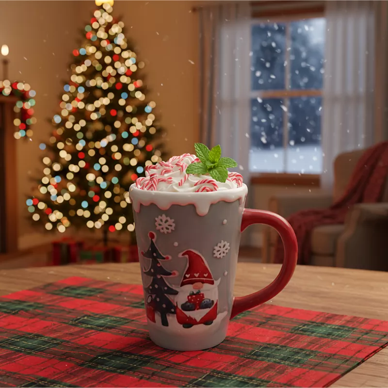 Mug Keramik Elf Natal Lucu