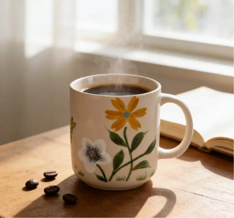 Mug Keramik Bunga Tangan Dicat Mug Keramik Bunga Tangan Dicat