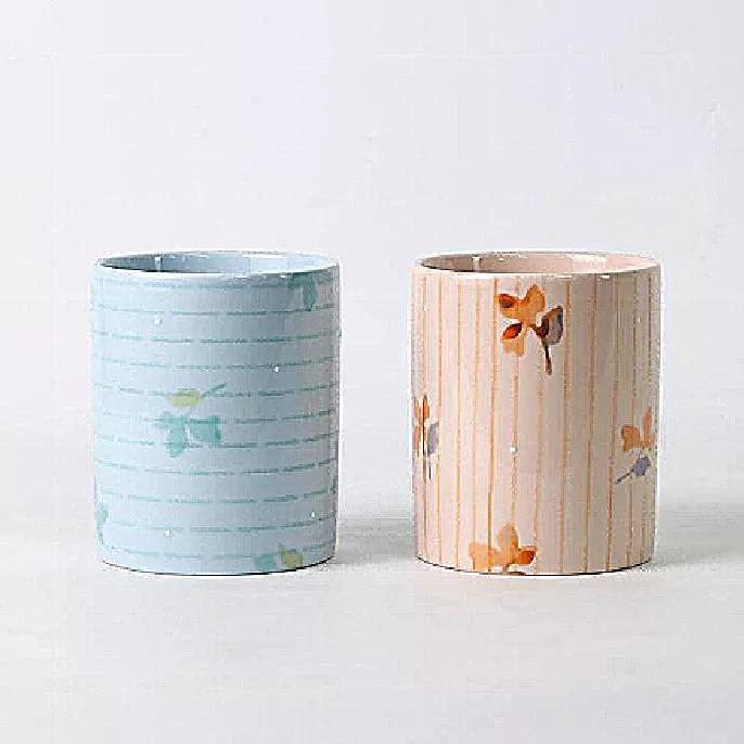 Handpainted Floral Keramik Candle Holder Handpainted Floral Keramik Candle Holder