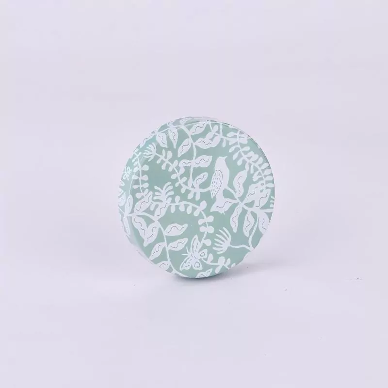 Personalized Print Tin Candle Jar Lid