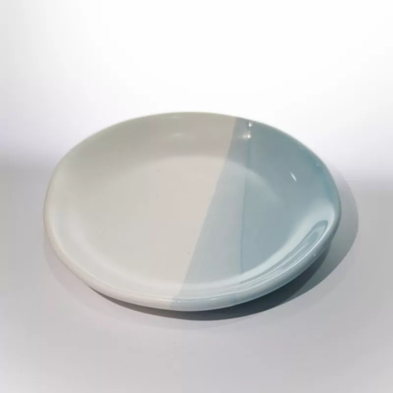 Modern Two Tone Keramik Round Plate