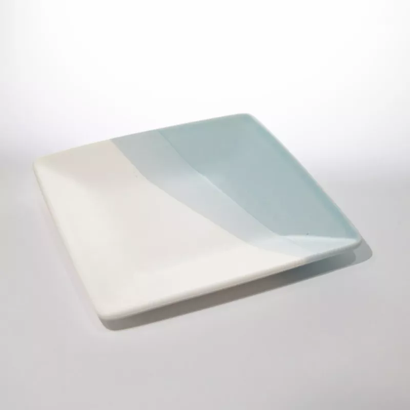 Modern Two Tone Keramik Square Plate