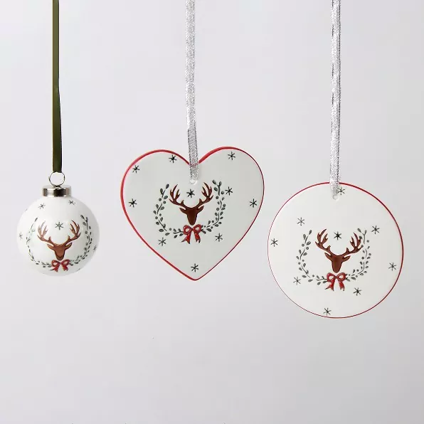 Dekorasi Pohon Natal Keramik Buatan Tangan Unik